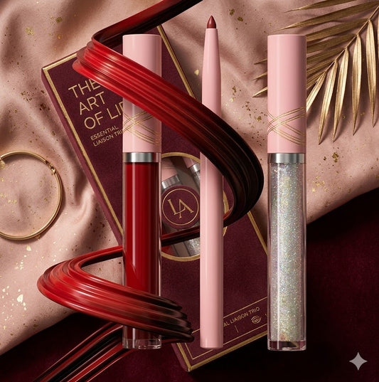 Dusty Rose Nude Brown Deep Red Matte Lip Kit 3Pcs Waterproof Sweat Resistant Precise Lip Liner Lipstick Combo Vegan Friendly Daily Y2K Cosmetic Ideal For Valentine's Day Gift