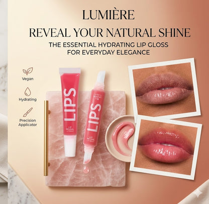 Moisturizing Lip Oil – Natural Fruit Mirror Lip Oil, Long-Lasting Watery Lip Gloss with Non-Sticky Shine